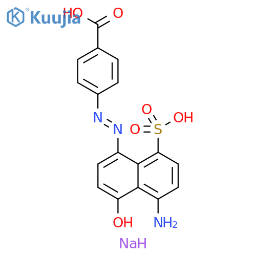 Benzoic acid, 4-[(5-amino-4-hydroxy-8-sulfo-1-naphthalenyl)azo]-,monosodium salt structure