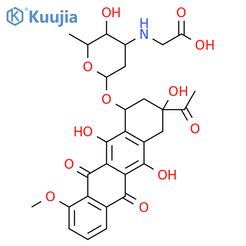 5,12-Naphthacenedione,8-acetyl-10-[[3-[(carboxymethyl)amino]-2,3,6-trideoxy-a-L-lyxo-hexopyranosyl]oxy]-7,8,9,10-tetrahydro-6,8,11-trihydroxy-1-methoxy-,(8S-cis)- (9CI) structure