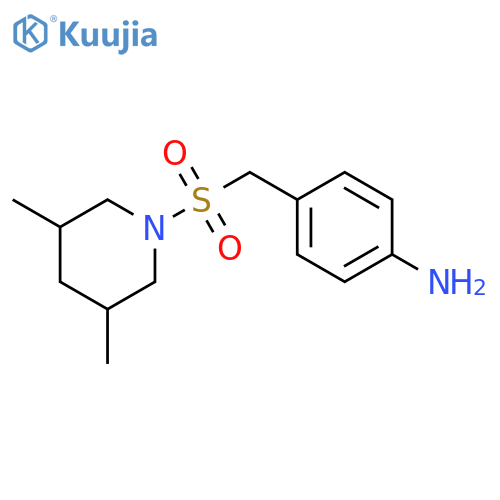 4-(3,5-Dimethyl-piperidine-1-sulfonylmethyl)-phenylamine structure