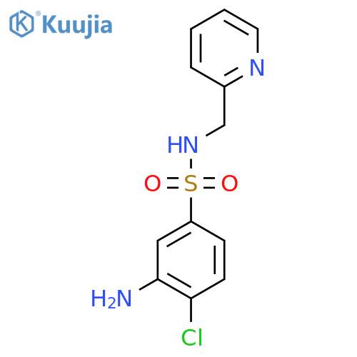3-Amino-4-chloro-N-(2-pyridinylmethyl)-benzenesulfonamide structure