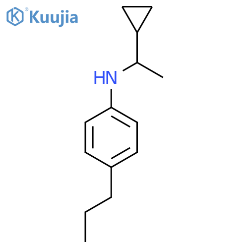 N-(1-cyclopropylethyl)-4-propylaniline structure