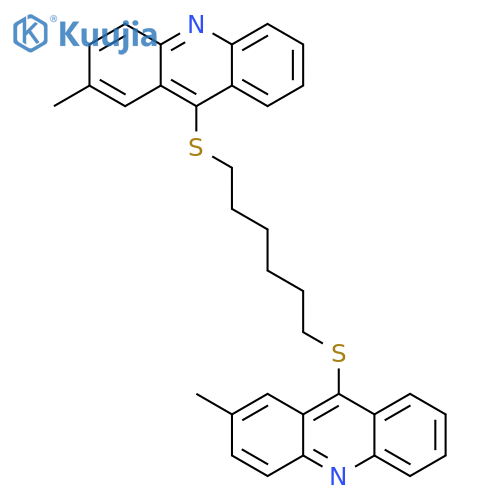 Acridine, 9,9'-[1,6-hexanediylbis(thio)]bis[2-methyl- structure
