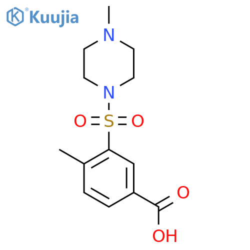4-Methyl-3-(4-methylpiperazin-1-yl)sulfonylbenzoic acid structure