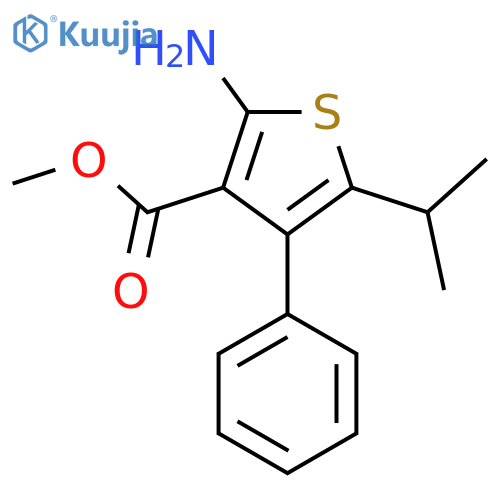 Methyl 2-amino-5-isopropyl-4-phenylthiophene-3-carboxylate structure