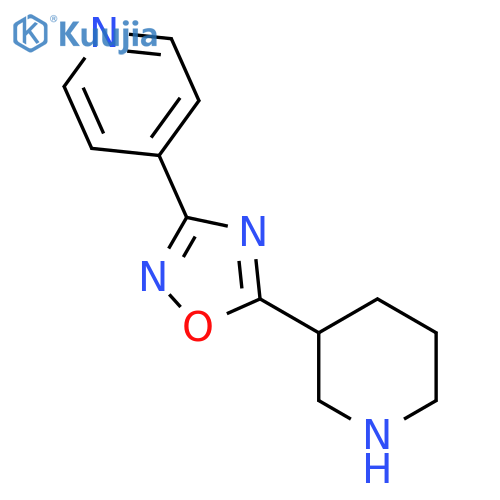4-5-(Piperidin-3-yl)-1,2,4-oxadiazol-3-ylpyridine structure