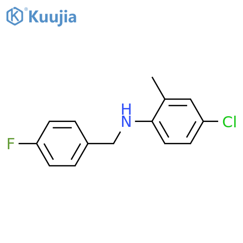 4-Chloro-N-(4-fluorobenzyl)-2-methylaniline structure