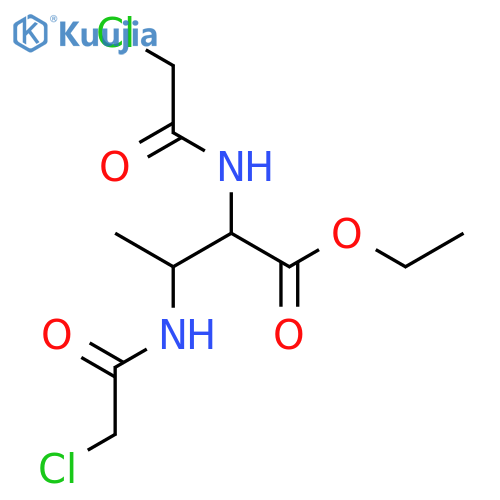 Butanoic acid, 2,3-bis[(chloroacetyl)amino]-, ethyl ester structure