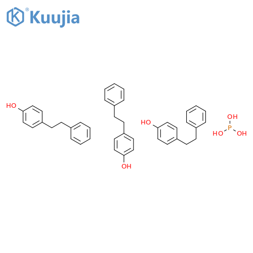 Phenol, 4-(2-phenylethyl)-, phosphite (3:1) structure