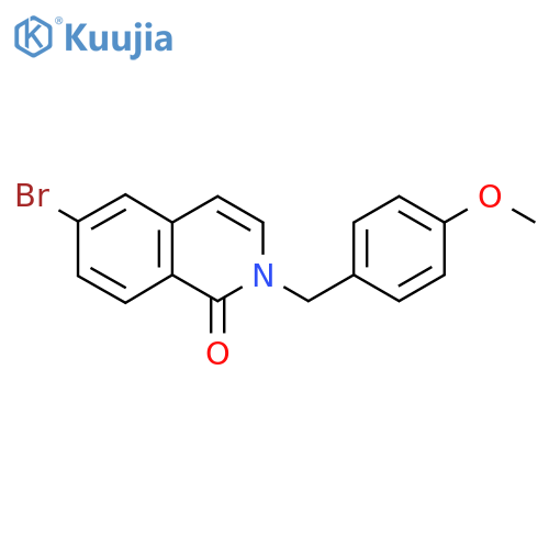 6-bromo-2-[(4-methoxyphenyl)methyl]-1,2-dihydroisoquinolin-1-one structure