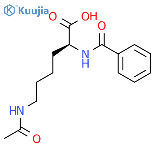 (S)-6-acetamido-2-benzamidohexanoic acid structure