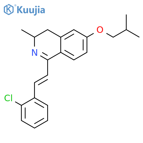 Isoquinoline, 1-[2-(2-chlorophenyl)ethenyl]-3,4-dihydro-3-methyl-6-(2-methylpropoxy)- structure