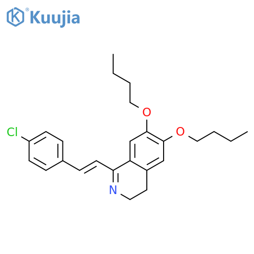 Isoquinoline, 6,7-dibutoxy-1-[2-(4-chlorophenyl)ethenyl]-3,4-dihydro- structure