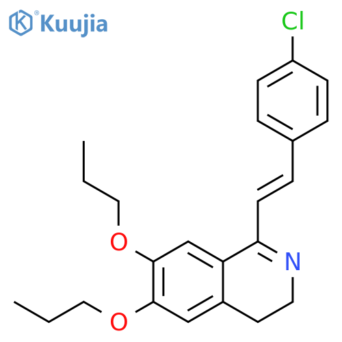 Isoquinoline, 1-[2-(4-chlorophenyl)ethenyl]-3,4-dihydro-6,7-dipropoxy- structure