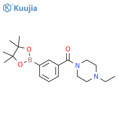 1-Ethyl-4-3-(tetramethyl-1,3,2-dioxaborolan-2-yl)benzoylpiperazine structure