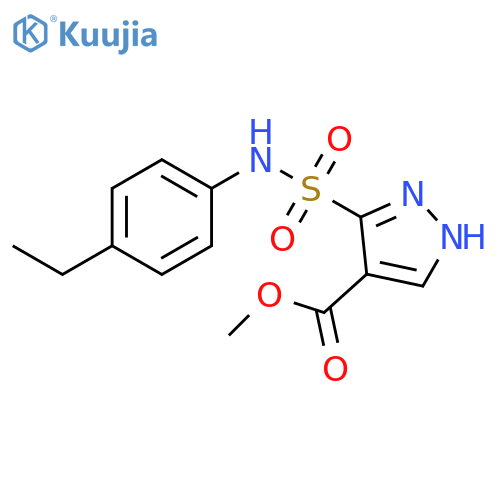 5-(4-Ethyl-phenylsulfamoyl)-1H-pyrazole-4-carboxylic acid methyl ester structure