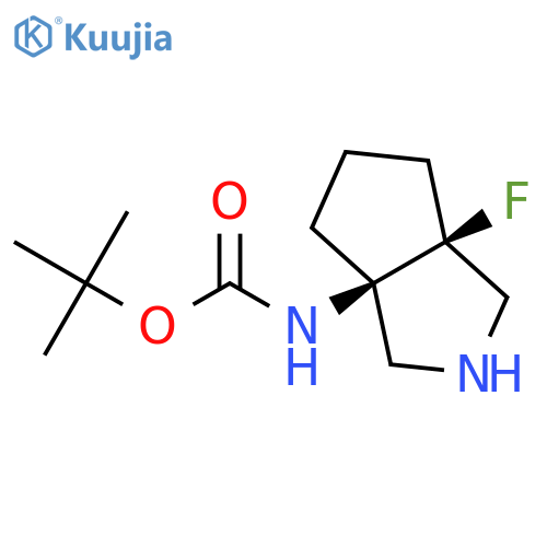 tert-butyl N-[(3aR,6aS)-6a-fluoro-octahydrocyclopenta[c]pyrrol-3a-yl]carbamate structure