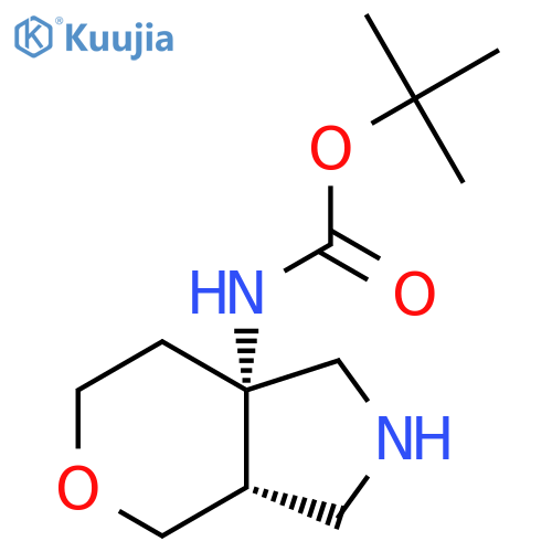 tert-butyl N-[(3aS,7aS)-octahydropyrano[3,4-c]pyrrol-7a-yl]carbamate structure
