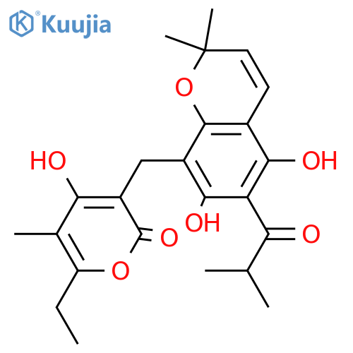 Isobutyrylhelichromenopyrone structure