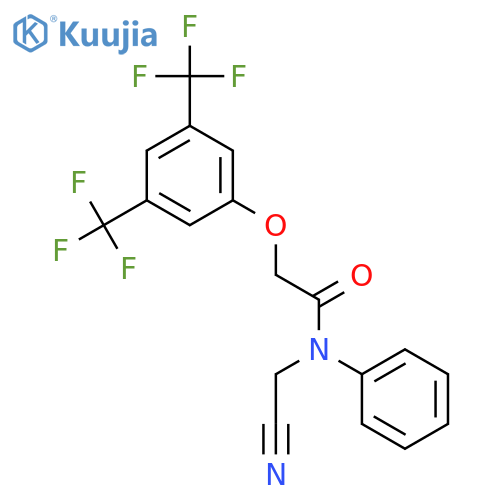 2-[3,5-bis(trifluoromethyl)phenoxy]-N-(cyanomethyl)-N-phenylacetamide structure