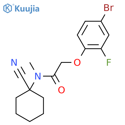 2-(4-bromo-2-fluorophenoxy)-N-(1-cyanocyclohexyl)-N-methylacetamide structure