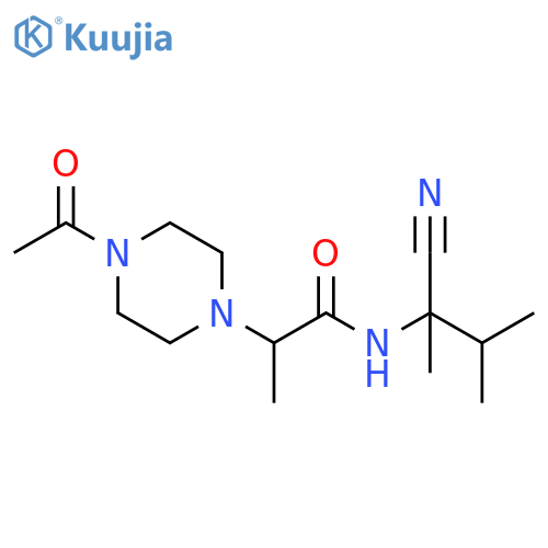 1-Piperazineacetamide, 4-acetyl-N-(1-cyano-1,2-dimethylpropyl)-α-methyl- structure