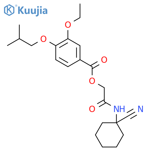 [2-[(1-Cyanocyclohexyl)amino]-2-oxoethyl] 3-ethoxy-4-(2-methylpropoxy)benzoate structure