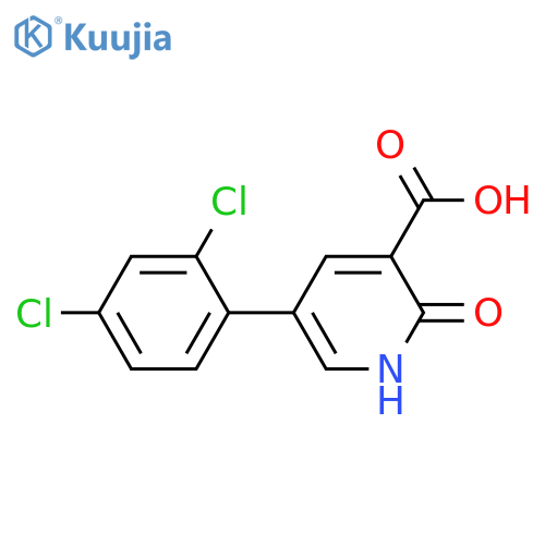 5-(2,4-Dichlorophenyl)-2-hydroxynicotinic acid structure
