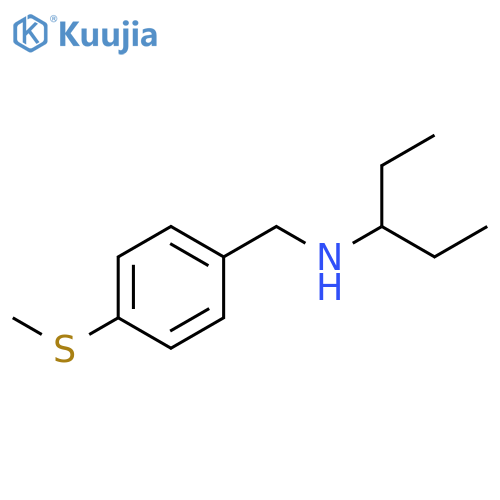 {4-(methylsulfanyl)phenylmethyl}(pentan-3-yl)amine structure