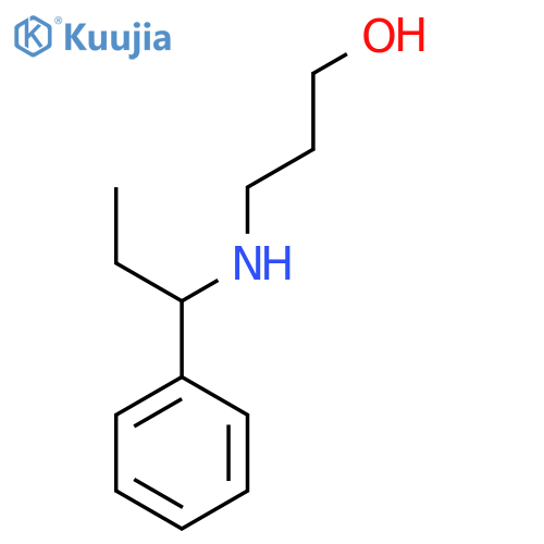 3-(1-phenylpropyl)aminopropan-1-ol structure