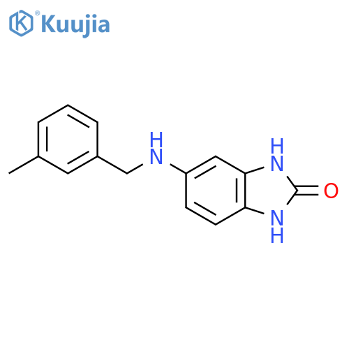 5-{(3-Methylphenyl)methylamino}-2,3-dihydro-1H-1,3-benzodiazol-2-one structure