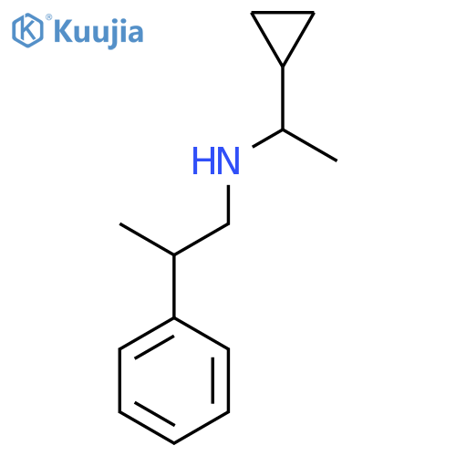 (1-Cyclopropylethyl)(2-phenylpropyl)amine structure