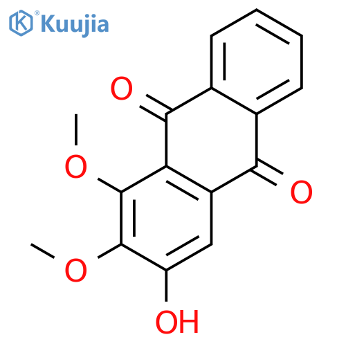 3-hydroxy-1,2-dimethoxyanthracene-9,10-dione structure