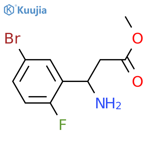 methyl 3-amino-3-(5-bromo-2-fluorophenyl)propanoate structure