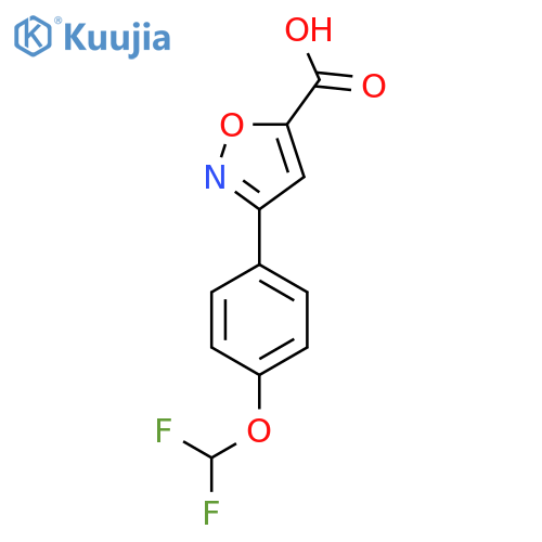 3-4-(difluoromethoxy)phenyl-1,2-oxazole-5-carboxylic acid structure