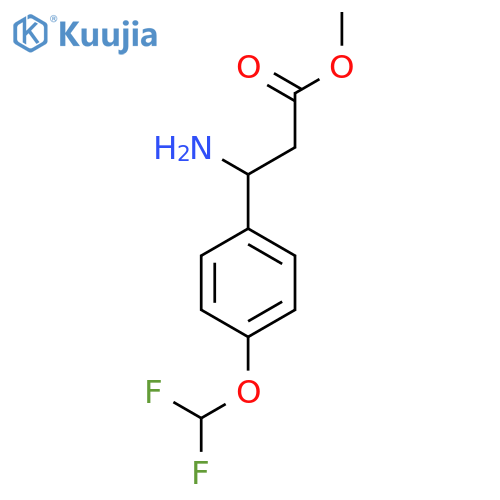 methyl 3-amino-3-4-(difluoromethoxy)phenylpropanoate structure