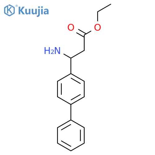 ethyl 3-amino-3-(4-phenylphenyl)propanoate structure