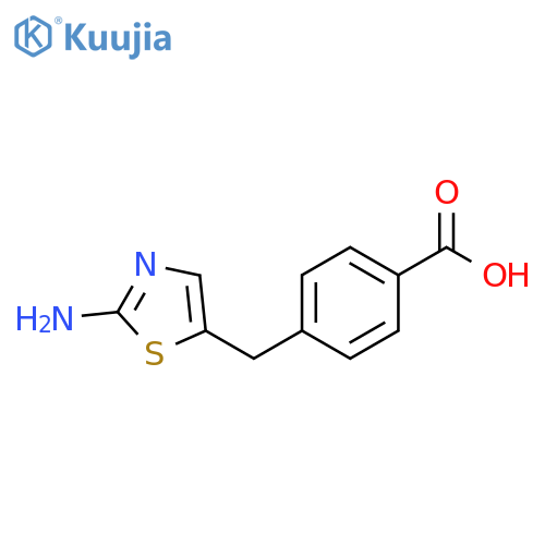 4-(2-Amino-thiazol-5-ylmethyl)-benzoic acid structure