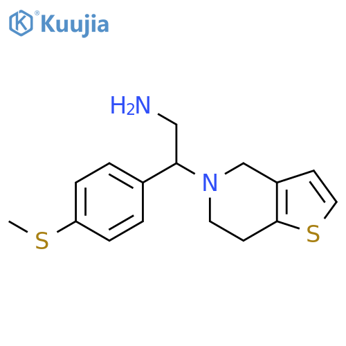 2-[4-(methylsulfanyl)phenyl]-2-{4H,5H,6H,7H-thieno[3,2-c]pyridin-5-yl}ethan-1-amine structure