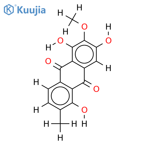 1,3,5-Trihydroxy-2-methoxy-6-methyl-anthrachinon structure