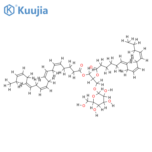 (2S)-1-O-5,8,11,14,17-eicosapentaenoyl-2-O-6,9,12-hexadecatrienoyl-3-O-[beta-D-galactopyranosyl]glycerol structure