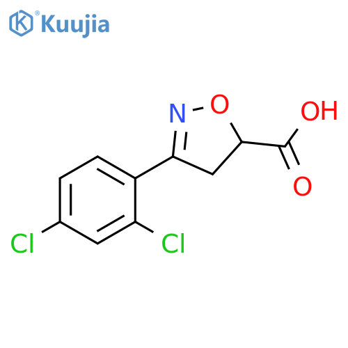 3-(2,4-dichlorophenyl)-4,5-dihydro-1,2-oxazole-5-carboxylic acid structure