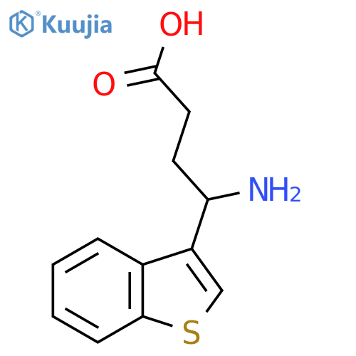 4-amino-4-(1-benzothiophen-3-yl)butanoic acid structure