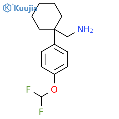 {1-4-(difluoromethoxy)phenylcyclohexyl}methanamine structure