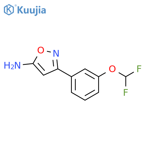 3-3-(difluoromethoxy)phenyl-1,2-oxazol-5-amine structure