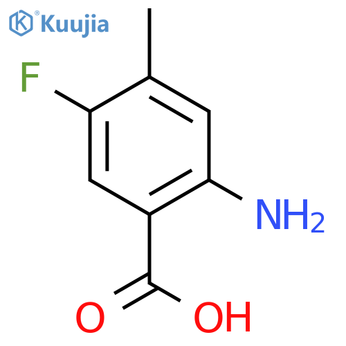 2-Amino-5-fluoro-4-methylbenzoic acid structure
