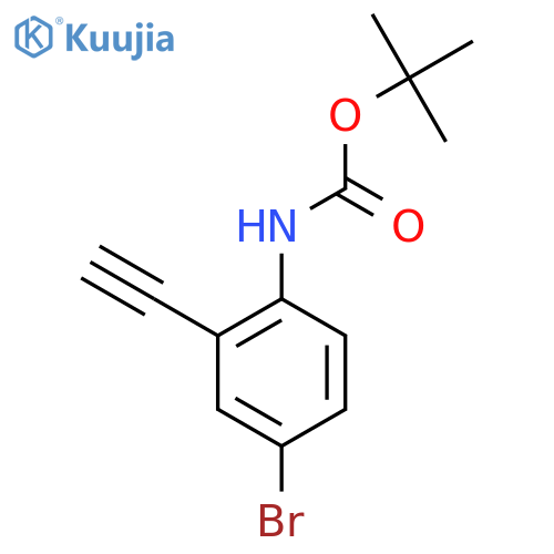 tert-butyl N-(4-bromo-2-ethynylphenyl)carbamate structure