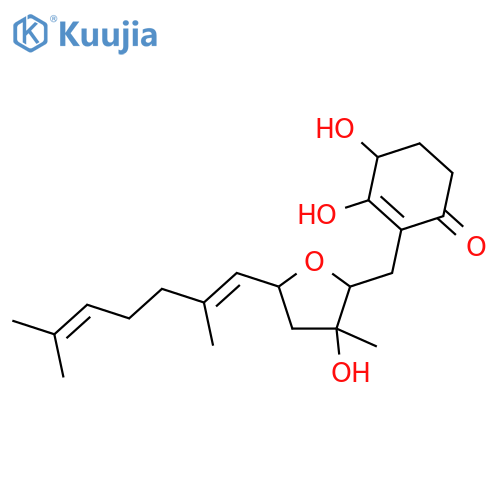 2-Cyclohexen-1-one,2-[[5-(2,6-dimethyl-1,5-heptadienyl)tetrahydro-3-hydroxy-3-methyl-2-furanyl]methyl]-3,6-dihydroxy-(9CI) structure