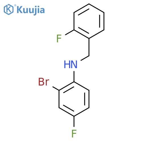 2-bromo-4-fluoro-n-[(2-fluorophenyl)methyl]aniline structure