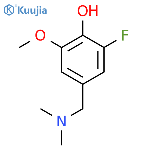 4-(Dimethylaminomethyl)-6-fluoro-2-methoxyphenol structure