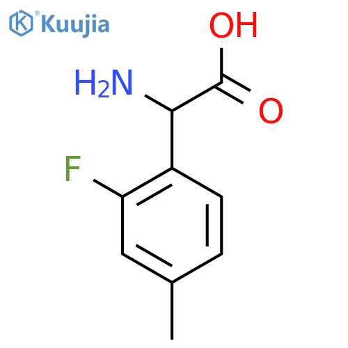 2-amino-2-(2-fluoro-4-methylphenyl)acetic acid structure